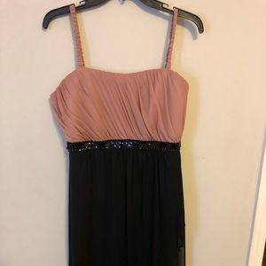 PINK AND BLACK DRESS